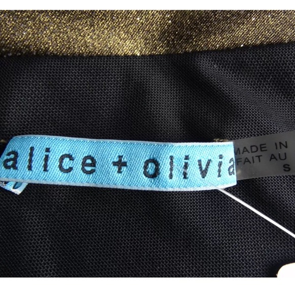 🔴SOLD🔴 ALICE + OLIVIA | Blouse 1 Shoulder Bronze - Picture 3 of 3