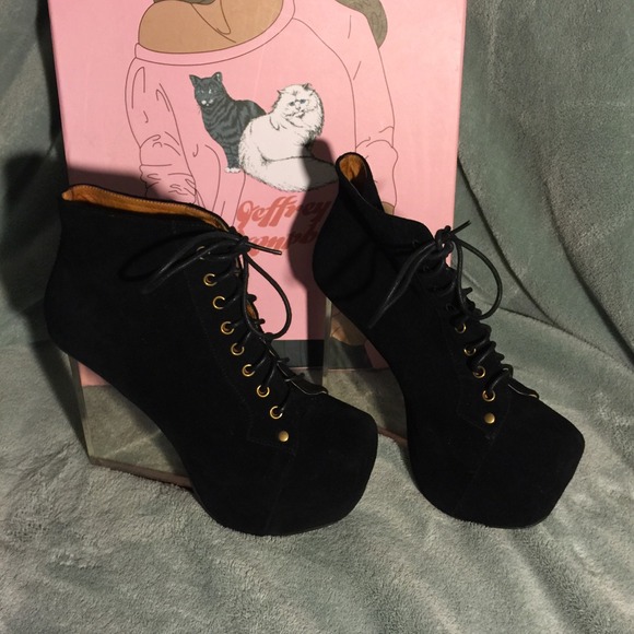 Jeffrey Campbell Shoes - Jeffrey Campbell Dina black see through wedge