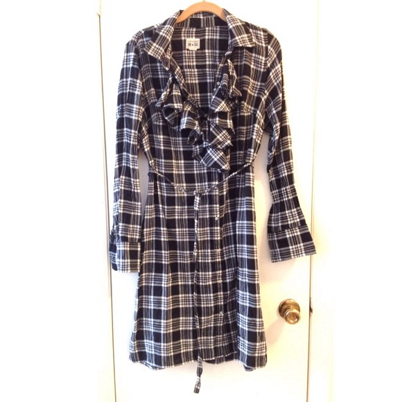 Converse Plaid Shirt Dress.
