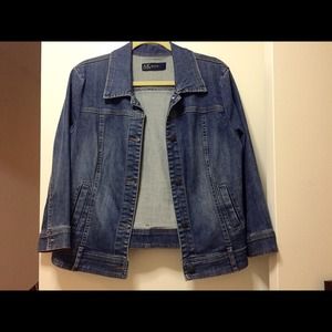 Anne Klein denim jacket with three quarter sleeves