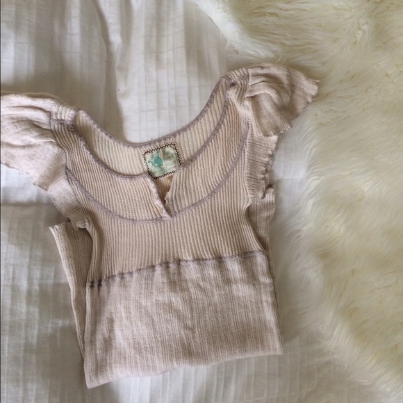 Free People | Cream Thermal Tunic | Medium