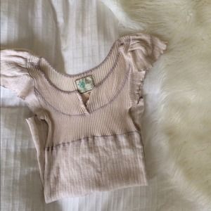 Free People | Cream Thermal Tunic | Medium