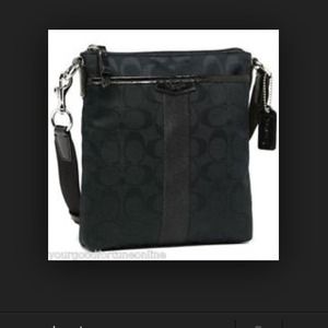 Coach authentic black crossbody swingpack