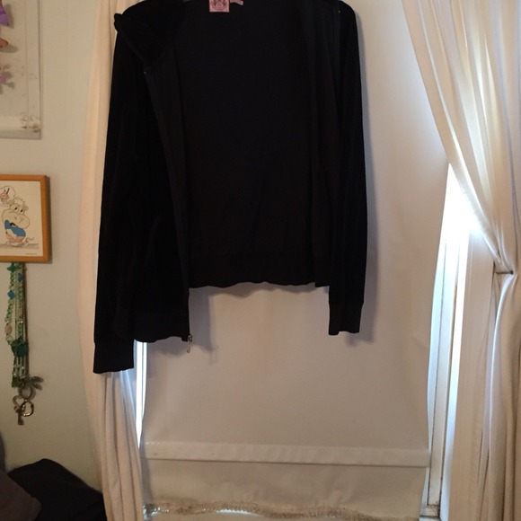 Black velour juicy hoodie women's size with pants