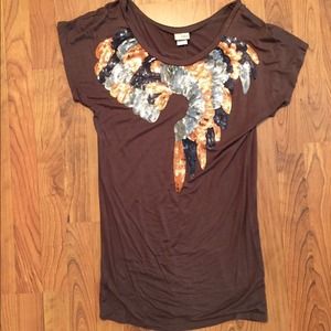 Daytrip Short Sleeved Sequince Lrg Shirt--like new