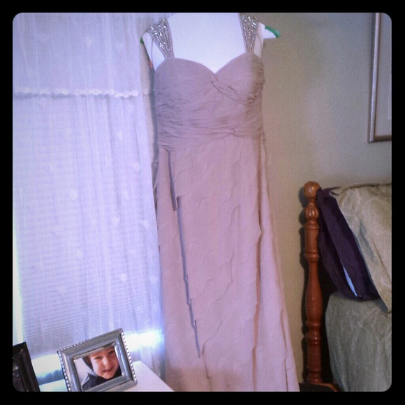 Taupe gown