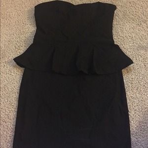 Black peplum dress