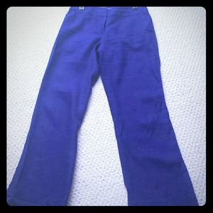 Ann Taylor Loft Indigo Linen Pant