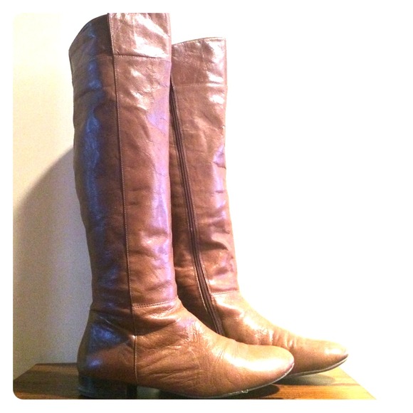 👢Camel Colored Knee-high Leather Boots 🐪
