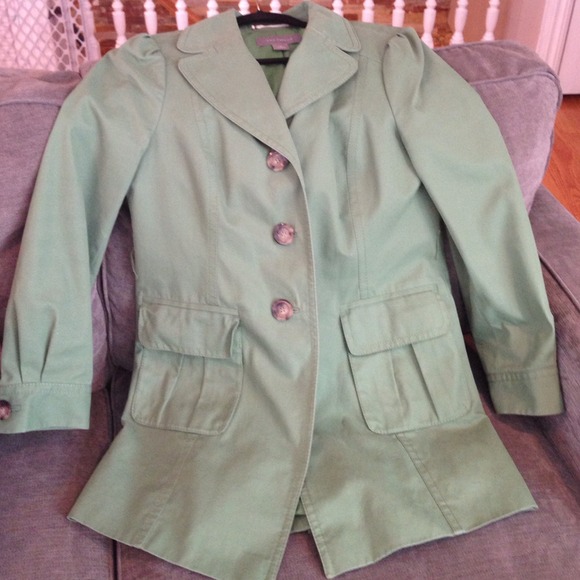 Ann Taylor Rain Jacket. Beautiful Spring Green