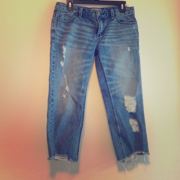 Free People denim capris