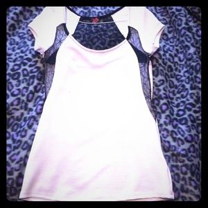 Bebe lace cut out top