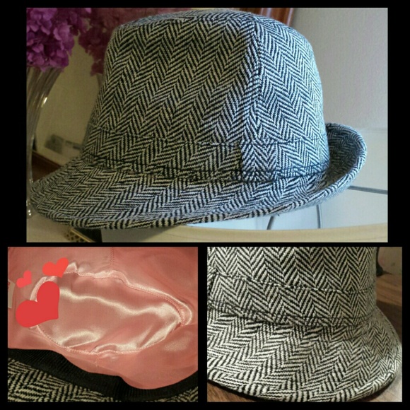 🎉HP🎉 Herringbone Wool Fedora Mad Men Hat - Picture 2 of 3