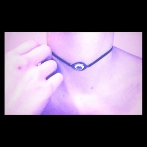 90s grunge eyeball choker