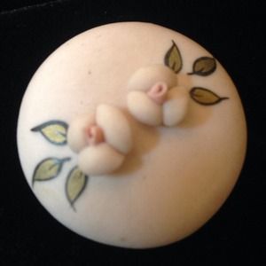 Most delicate rose bud clay earrings