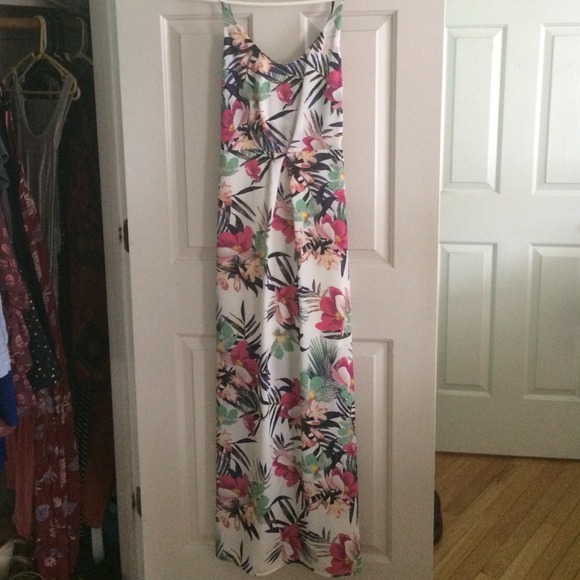 H&M Floral Open Back Maxi