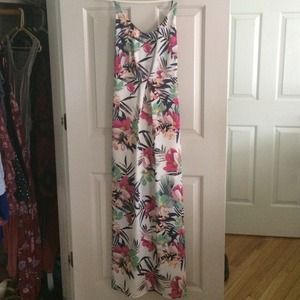 H&M Floral Open Back Maxi