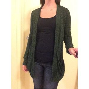 Green and black sweater