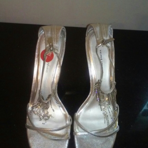 Silver sandal.