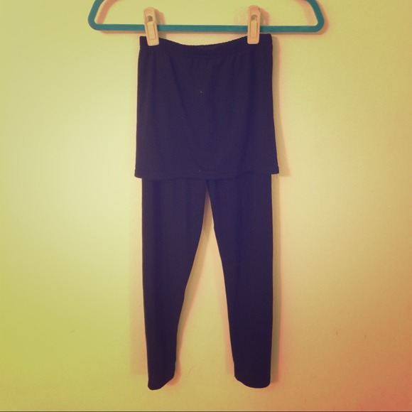 Leggings with skirt attached