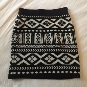 Tribal print bandage skirt