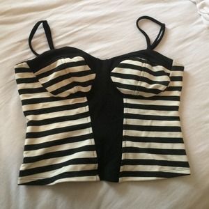 Striped bustier