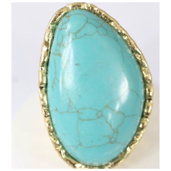 D2 Natural Crackled Stone Large Expandable Ring - Picture 4 of 4