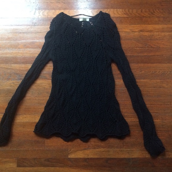 Urban Outfitters Black Loose Knit Sweater