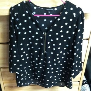 Express polka dot blouse