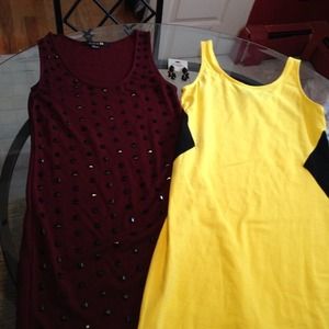 ‼️BUNDLE‼️ 2 dresses and earrings $15