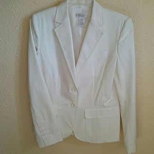 White Cotton and Spandex Blazer. NWOT.