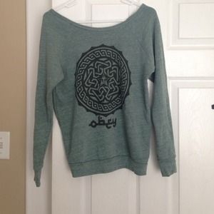 Obey Light Green Crewneck