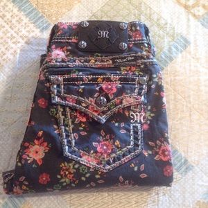 MissMe floral print ankle skinnies