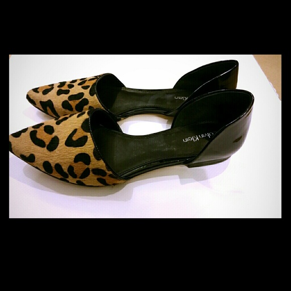 Calvin Klein D'Orsay Calf Hair Flats