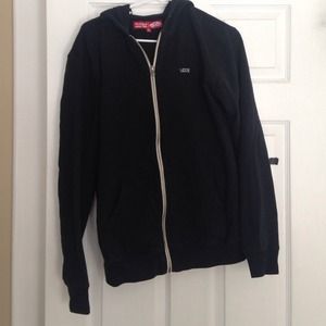 Simple black Vans zip up sweatshirt