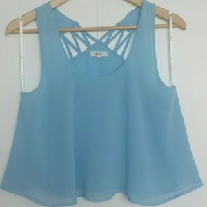 Light blue chiffon top