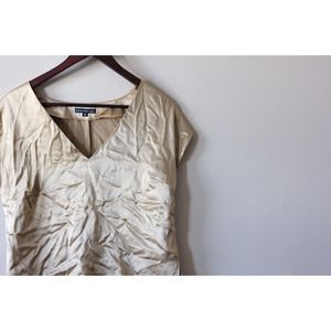 Anthropologie Silk Cropped Blouse