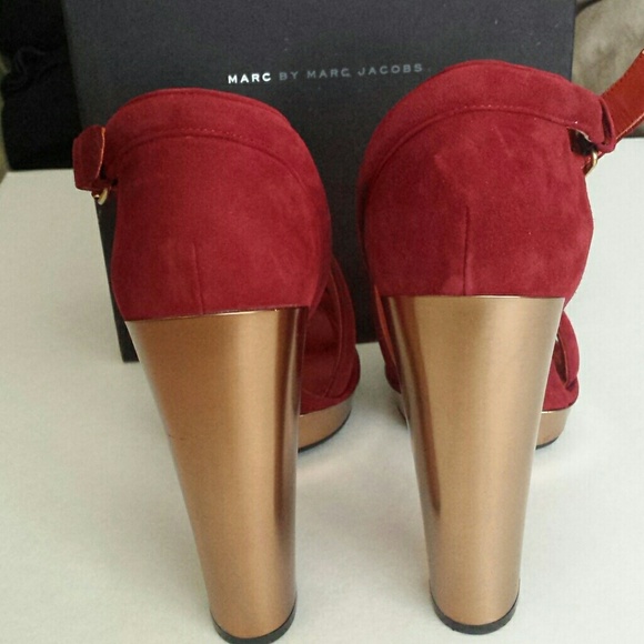 Marc by Marc Jacobs Suede Cherry Heels - Picture 3 of 4