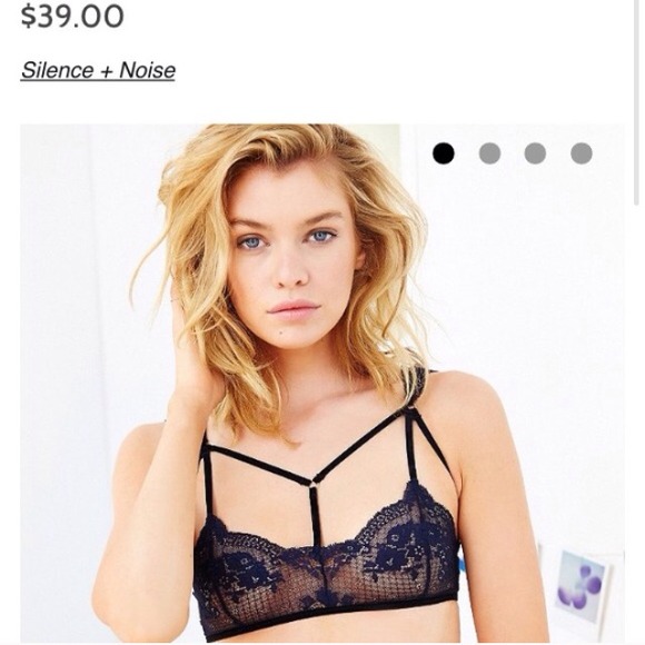 silence + noise emma lace triangle bralette