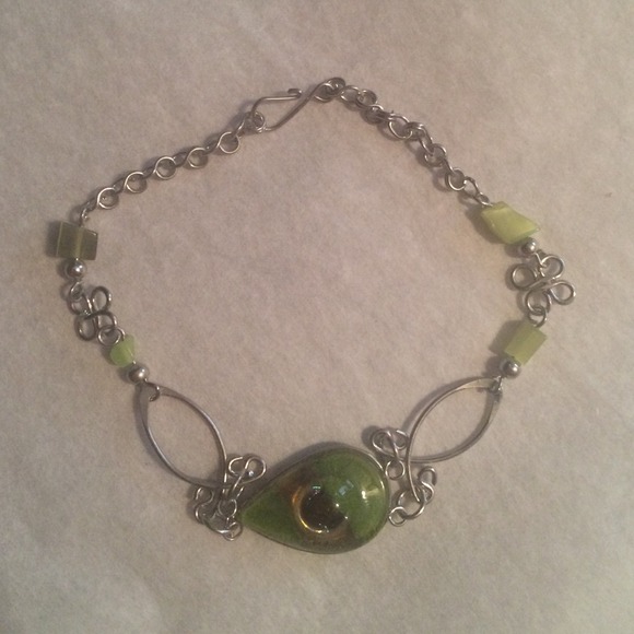Silver beaded bracelet