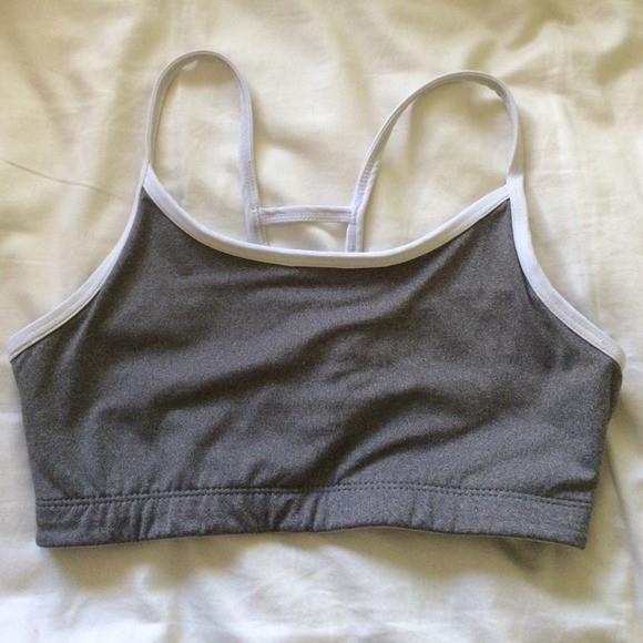 Fabletics gray sports bra