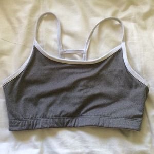Fabletics gray sports bra