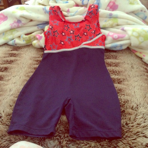 partriotic gymnastics leotard