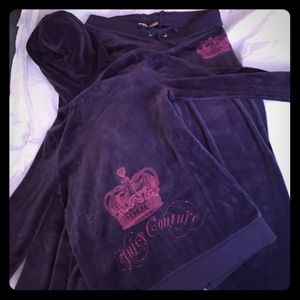 Purple with pink Juicy Couture sweatsuit