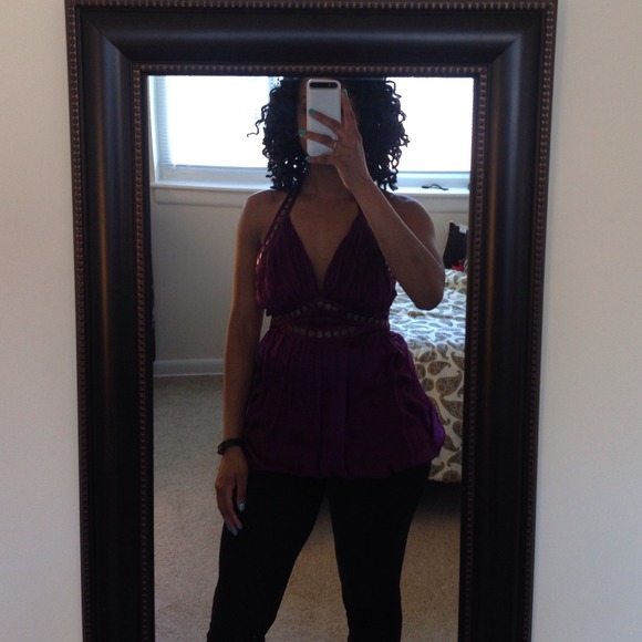 Purple bebe club top