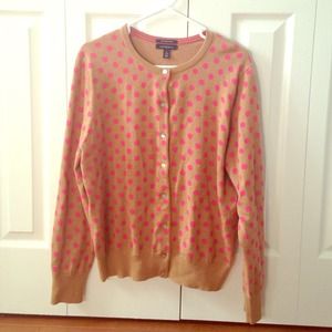 Tan and pink cardigan