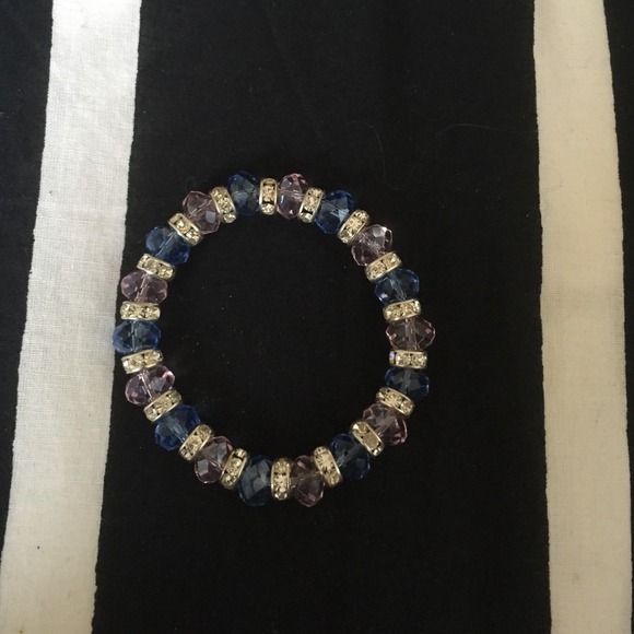blue and pink/purple bracket with diamonds - Picture 1 of 4