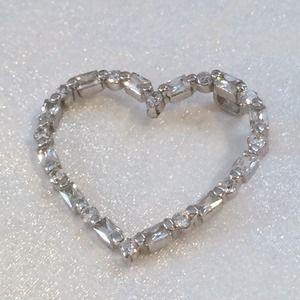 Sterling Silver 925 CZ Heart Pendant