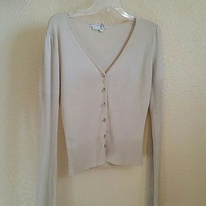 To The Max Beige Silk and Cashmere Sweater