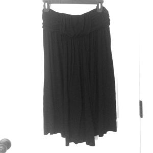 Black strapless dress